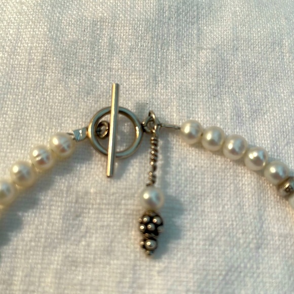 Pearl and Thai Silver Bracelet - Picture 2 of 3